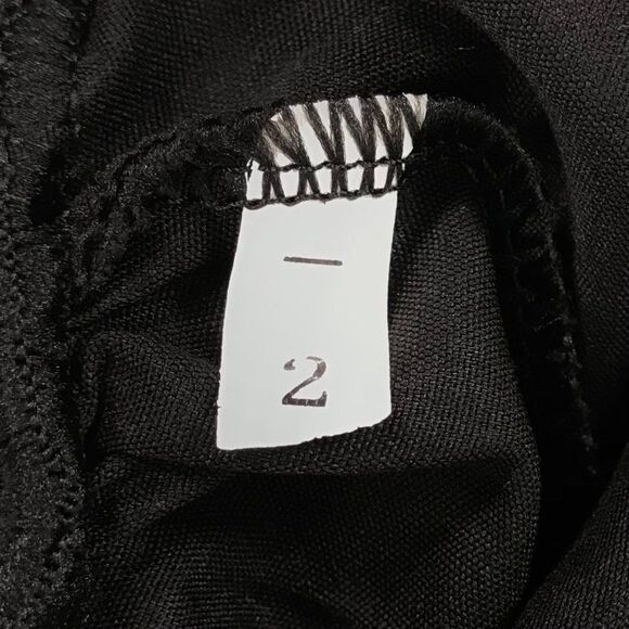 Vintage 90s Black Classy High Waisted Dark Coquette Flowy Ruffled Midi Skirt / 2 - Picture 6 of 6